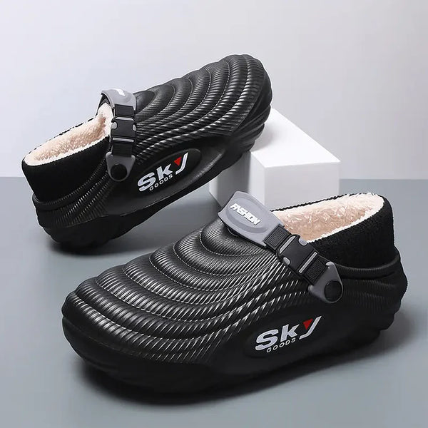 Men’s Cloud-Fleece Thermal Comfort Slippers
